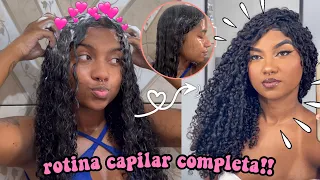 MINHA ROTINA CAPILAR COMPLETA!