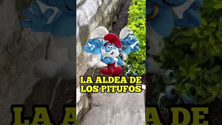 ENCONTRAMOS LA ALDEA DE LOS PITUFOS😨 #spiderman