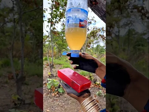 Survival Skills Mom Shows How to Make Soap and Water in forest #campping #outdoors #useful