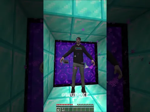 Hole Leads To Wednesday Addams and Mr Beast 😍  #shorts #minecraft