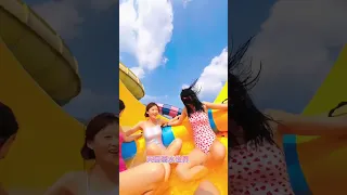 🍋#022🧚‍♀️Fun at the🧜‍♀️💦water park trampoline#vlog#Assument #waters