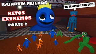 RETOS EXTREMOS EN RAINBOW FRIENDS 😈 - ROBLOX (PARTE 2)
