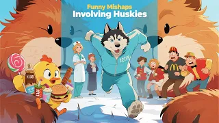 🐶😭 Husky vs. Little Yellow Chicken: Which One Is Smarter?#animals #animation #funny #cute