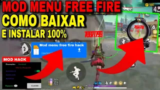 COMO BAIXAR HACK NO FREE FIRE 🤖 DOWNLOAD MOD MENU GRATIS 100% HS COMO INSTALAR MOD HS ANTBAN