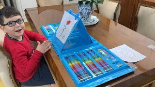Yusuf ve annesi en güzel çiçek resimi çizme yarışması yaptı😂 sizce kim kazandı?