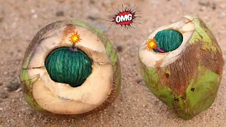 😲 क्या Sutli Bomb 🥥 नारियल को फाड़ पाएगा ? Amazing test @ggccrazy