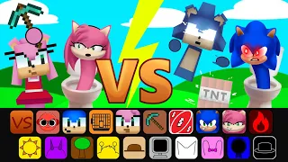 Sonic Sprunki Mod Battles - Skibidi Sonic VS Kpop Amy / Incredibox Sprunki Part 4