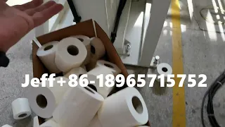 Automatic toilet paper roll to roll wrapping machine