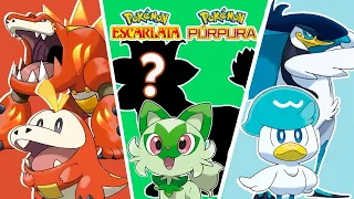 CÓMO SERÍAN las EVOLUCIONES de los INICIALES en POKÉMON ESCARLATA Y POKÉMON PÚRPURA | PokeCarlengues