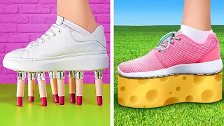 DIY Shoes That Are Absolutely CRAZY! 🧀 And Hacks For Your Feet