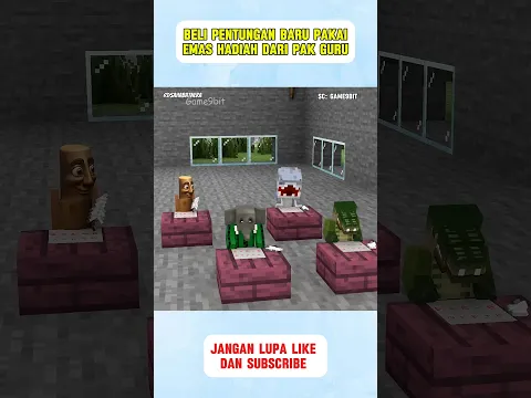 beli pentungan pakai emas hadiah dari pak guru #minecraft #roblox #anomali #shorts