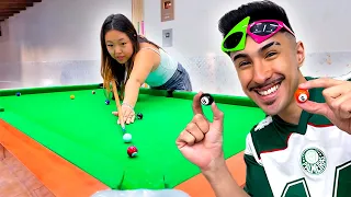 JOGAMOS SINUCA COM MINI BOLINHAS
