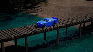 Course avec des Voitures Colorées Lightning McQueen
