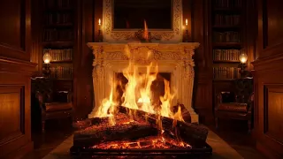 Cozy Victorian Grand Fireplace 8K 🔥 Realistic Crackling Flames