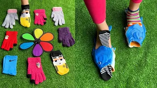 Which socks are suitable for her? 🖐️😲🦶 Super cool fish sandals 🐠🐟