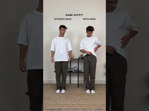 Creating THE SAME outfit WITH and WITHOUT the viral T-SHIRT HACK 😱 Save for later #fashion #style
