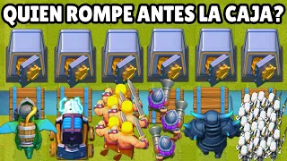 CUAL CARTA ROMPE mas RAPIDO LA CAJA DE ATRACO? | OLIMPIADAS de CLASH ROYALE