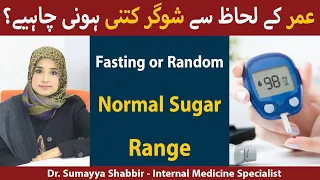 Normal blood sugar level |  Normal Fasting blood Sugar Level | Fasting Blood Sugar Range
