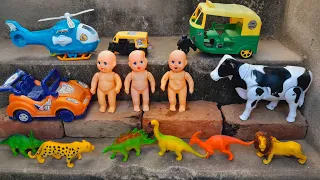 Gadi wala cartoon | toy helicopter video tractor jcb dumper truck |train toy set airplane #40