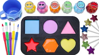 Satisfying Video DIY How To Make Rainbow Glitter Balloon Color FORM Slime Sprunki Cutting Candy ASMR