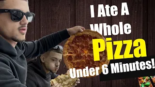 Seeing How FAST I Can Eat An ENTIRE Pizza !