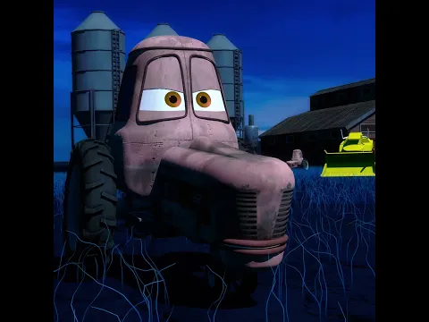 Sheriff McQueen 🚨 Curly Chaos 🚜 #lightningmcqueen #tractortipping
