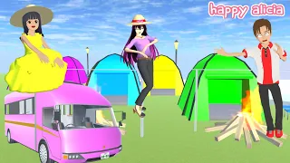 Yuta Mio Camping Pakai Campervan Di Hutan 😱| Sakura School | Happy Alicia