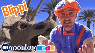 Blippi Visits Dinosaur Exhibition - Learn About Eggs & Fossils | Moonbug Kids TV Shows Full Episodes