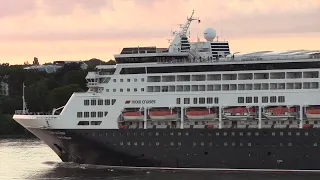 Shipspotting Passenger Cruise Ship VASCO DA GAMA departing Hamburg Germany on August 10, 2023 to GB