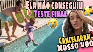 Viagem já começou com PERRENGUE! Teste de natação para as bebês! Aurora quase não conseguiu!