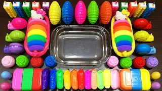 Mixing MAKEUP , GLITTER and CLAY into CLEAR Slime ! Satisfying Slime #1337