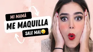 MI MAMÁ ME MAQUILLA 🤡 TODO SALE MAL❌ #makeup #beauty #beautyhacks #maquillaje #chisme #prank