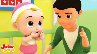 Johny Johny Sí Papá | Rimas para niños | Canciones infantiles | Junior Squad Español | Preescolar