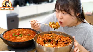 열무김치가 기가막히게 익었길래 열무참치비빔밥과 청국장 먹방 :D 해물동그랑땡 | Yeolmu bibimbap Mukbang - ASMR Mukbang