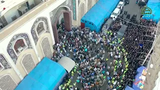 وصول موكب المشاية الى حسينية موكب بني عامر في كربلاء المعلاة عصر 15 صفر 1445هـ
