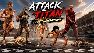 Attack on Titan Speed Comparison | Who is the Fastest Character? 🤔