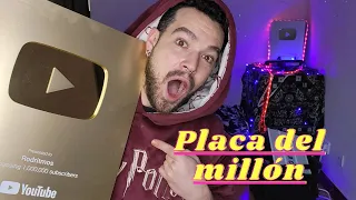 ¡ME ACABA DE LLEGAR LA PLACA DEL MILLÓN DE YOUTUBE¡ 😳