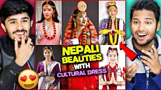 First Time Reacting To Nepal Cultural Dresses | They Have 100 Dresses ? | V2funreacts