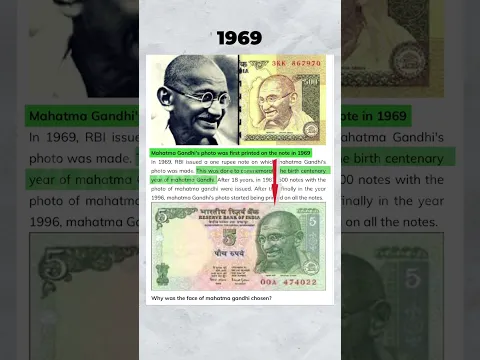 How Gandhi came on Indian Currency ?