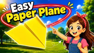 Easy Paper Plane ✈️ | How to Make a Paper Airplane That Flies Far | Origami Tutorial 😱