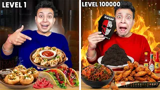 Surviving Level 1 vs Level 100000 Spicy Foods🥵🤯
