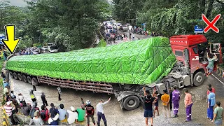 LUAR BIASA SULIT !!! DRAMA HARI INI, Truk Super Panjang Dari China Terjebak Total di Sitinjau Lauik