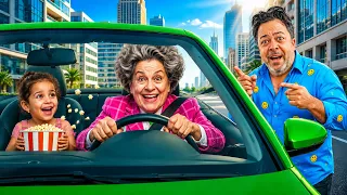 المربية وميلا بالسيارة…#comedy #humor #funny #اكسبلور