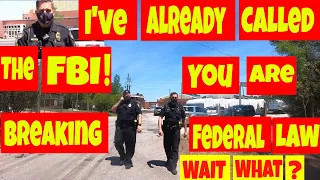 🔴I've already called the FBI! You are breaking federal law🔴WAIT WHAT? viral 1st amendment audit fail
