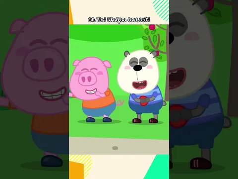 Oh No! Wolfoo lost tail! Little sister pranks Big brother 🤣 #shorts #siblingsong