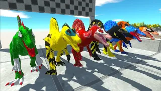 Speed Race Hunting found Jurassic world evolution Marvel & Dc Spino Superheroes Vs Monolophosaurus