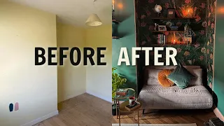 Extreme SMALL ROOM makeover (9sqm) *vintage modern design* ... before and after!