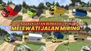 Challenge Berbagai Jenis Truk Melewati Jalan Miring di BUSSID‼️