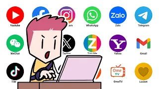 Tất cả các mạng xã hội trong 17 phút