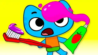 Brush Your Teeth Song - Canción Infantil | Canciones Infantiles con Kit and Kate